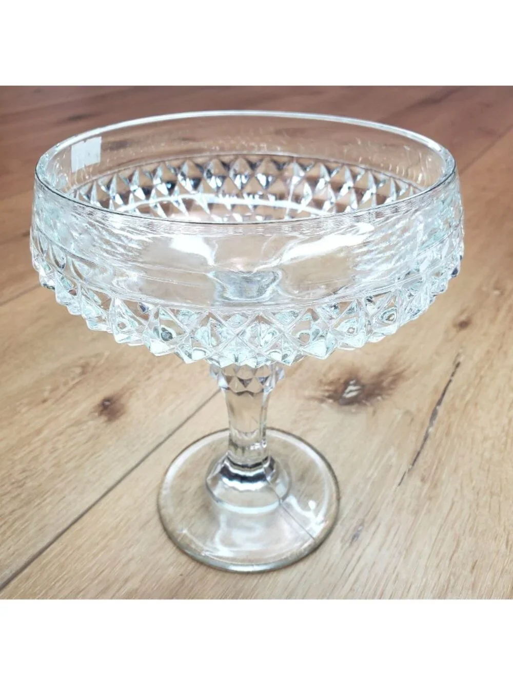 Vintage Pedestal Candy Dish Indiana Glass Victorian Regency Fancy MCM Americana